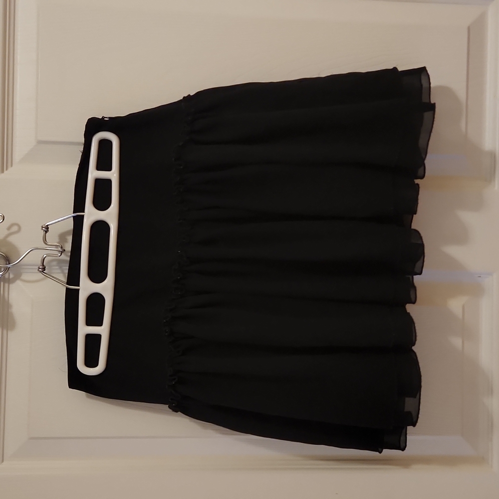 Banana Republic New Chiffon Mini Skirt Black Size 0